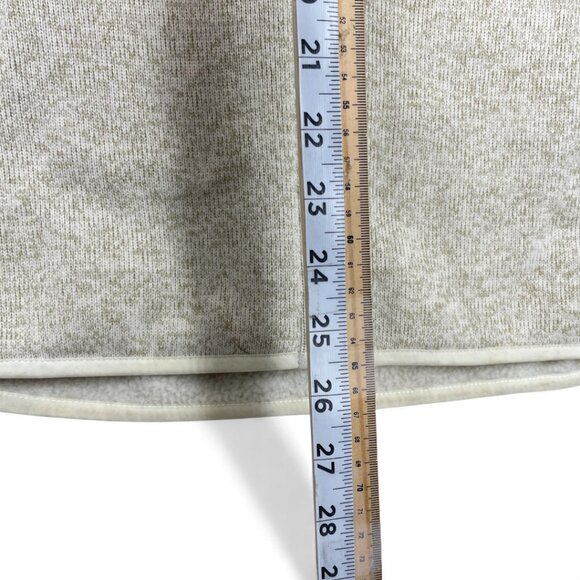 L.L.Bean Women's Medium Sweater Fleece Full Zip Jacket Oatmeal Off White - Picture 8 of 10